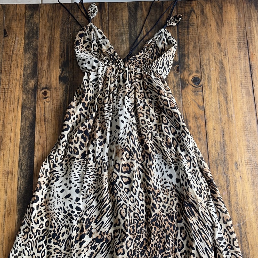 Sophia Eugene leopard print maxi dress